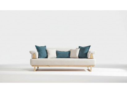 Luxus dräisëtzegt wäisst Sofa 3-Sëtz Sofaen Design Modern Design Miwwelen