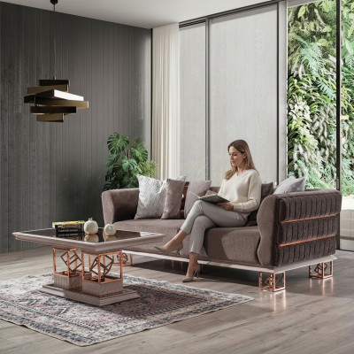 Wunnzëmmer Dräisëtz Sofa 3 Sëtzer Sofas Sëtz Modern Design Canapé Miwwelen Stil