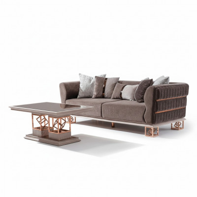 Wunnzëmmer Dräisëtz Sofa 3 Sëtzer Sofas Sëtz Modern Design Canapé Miwwelen Stil
