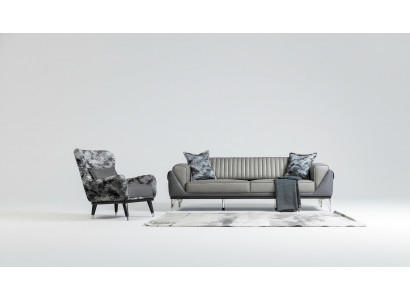 Sofa-Garnitur 3+1 Sëtzer Wunnzëmmer Garnitur Sofa Sëtzbeen Sofa Neit Gro
