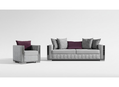 Sëlwer Sofagarnitur Couch Sëtzkëssen Sofagarnitur 3+1 Sëtzer Sahara 3+1 Sëtzer Couchen.