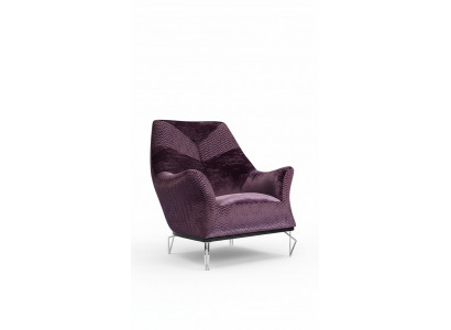 Fautuell Einsëtzer 1Sëtzer Gestoffte Sëtz Designer Sëtz Stoff Modern Lila