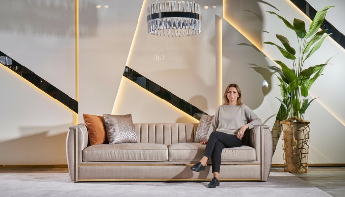 Luxus Dräisotzer Canapé 3 Sëtzer Canapéën Design Modern Design Miwwelen Nei