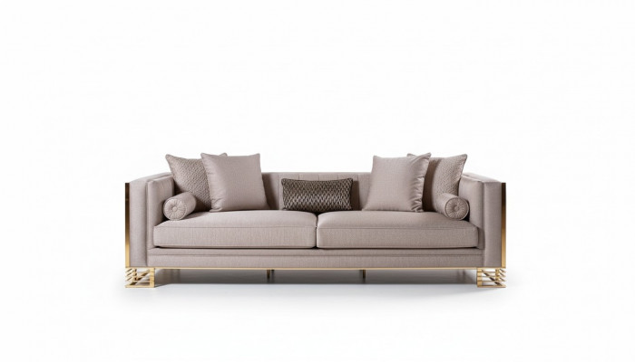 Sofa 3-Sëtz Modern Couch Polstersofa Design Sofa Dräisëtz Sëtz