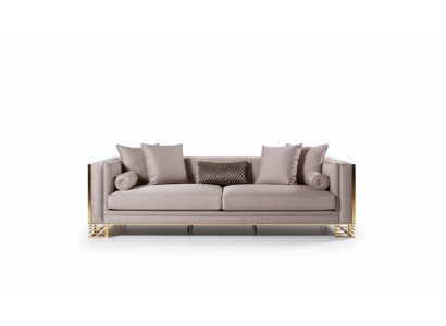 Sofa 3-Sëtz Modern Couch Polstersofa Design Sofa Dräisëtz Sëtz