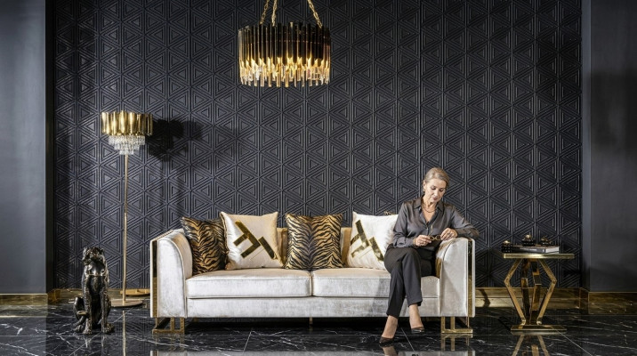 Canapé 3 Sëtz Canapéën Sëtz Design Couch Drësëtzer Luxus Miwwelen Stil Modern