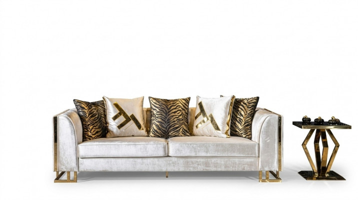 Canapé 3 Sëtz Canapéën Sëtz Design Couch Drësëtzer Luxus Miwwelen Stil Modern