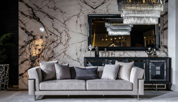 Canapé 3 Plazen Couch Polster Canapéen Wunnzëmmer Stoff Gro Wunnewelt
