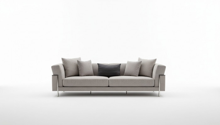Canapé 3 Plazen Couch Polster Canapéen Wunnzëmmer Stoff Gro Wunnewelt