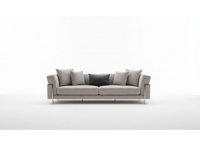 Canapé 3 Plazen Couch Polster Canapéen Wunnzëmmer Stoff Gro Wunnewelt