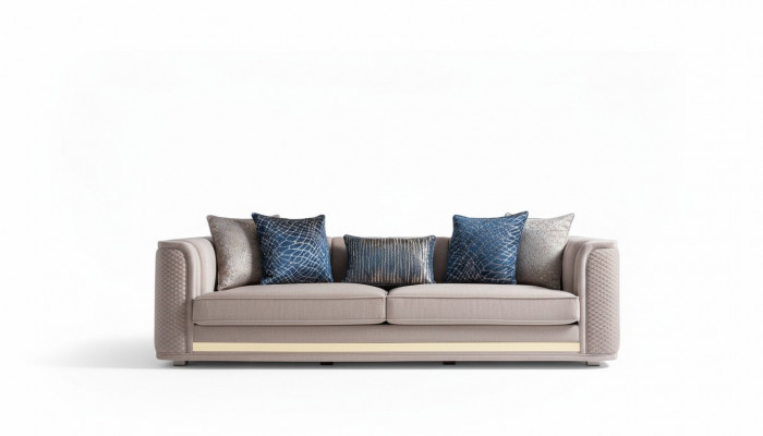 Canapé 3-Sëtz Canapéen Sofa Polster Garnitur Modern Canapéen Dräisëtzer
