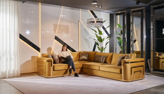Eckcouch Stoff Miwwelen Wohnlandschaft Ecksofa L Form Sofa Eckgarnitur