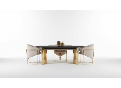 Iesszëmmer Dësch Iessdësch 4x Still Garnitur Dëscher Still Sideboard Set