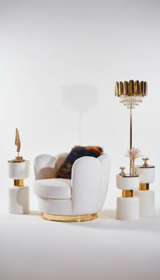Sëtz Design Wunnzëmmer Polster Holz Textil Polster Modern Luxus