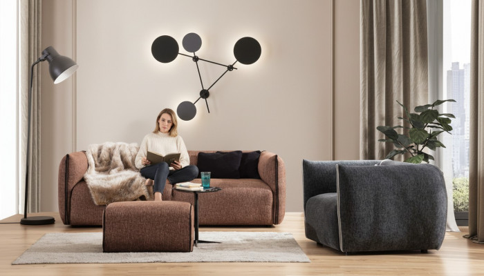 Luxus Canapé 4+1 Miwwelen Sofa Canapéë Sofasaz 2tlg. Sofasaz brong