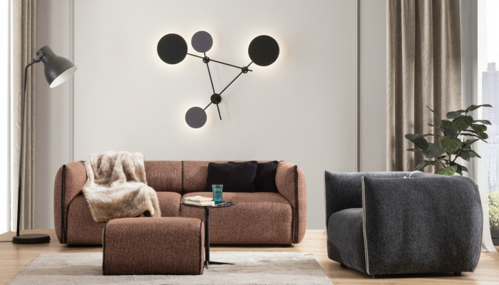 Luxus Canapé 4+1 Miwwelen Sofa Canapéë Sofasaz 2tlg. Sofasaz brong