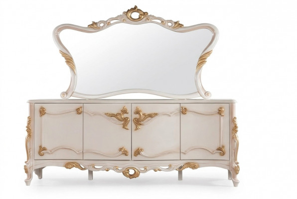 Buffet mat Spigel-Set Essbarock Kommoden Holzkommode Holzschaf Neien