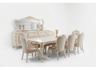 Dëscher Iesszëmmerdësch Iessdësch Iesszëmmer Holz Dësch Barock Iess Luxus Miwwelen Nei