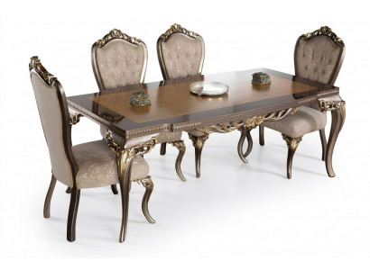 Iesszëmmerstull Stull Stull Holz Luxus Iesszëmmer Iess Stoff Stil Barock 1x Fauteuil