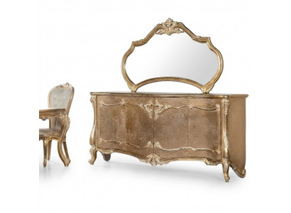 Set Komode mat Spigel Garnitur Kommoden Holz Grupp Sideboard Miwwelen Barock