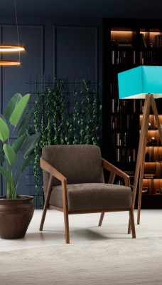 Fotellsëtz Wunnzëmmer 1 Sëtz Stoff Polyester Stil Modern Design Luxus Nei