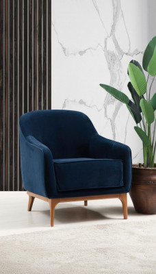 Luxus Fotel Sëtzer Wunnzëmmer 1 Sëtz Stoff Polyester Stil Modern Design Nei