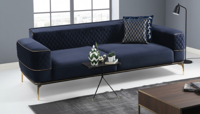 Dräisëtzer Canapé 3 Sëtzer Canapéen Sofaen Luxus Gepolstert Canapé Stoff Modern Nei