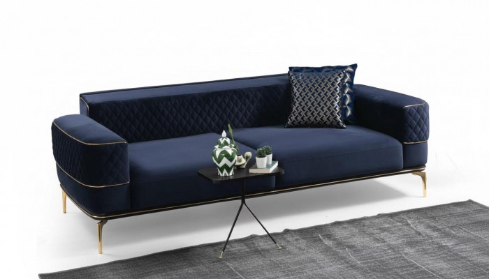 Dräisëtzer Canapé 3 Sëtzer Canapéen Sofaen Luxus Gepolstert Canapé Stoff Modern Nei
