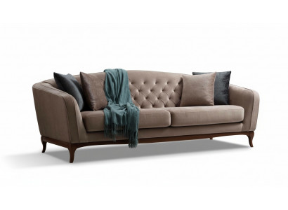 Dreesëtz Sofa 3 Sëtzer Sofas Luxus Gepolstert Couch Stoff Couchen Miwwelen 230cm