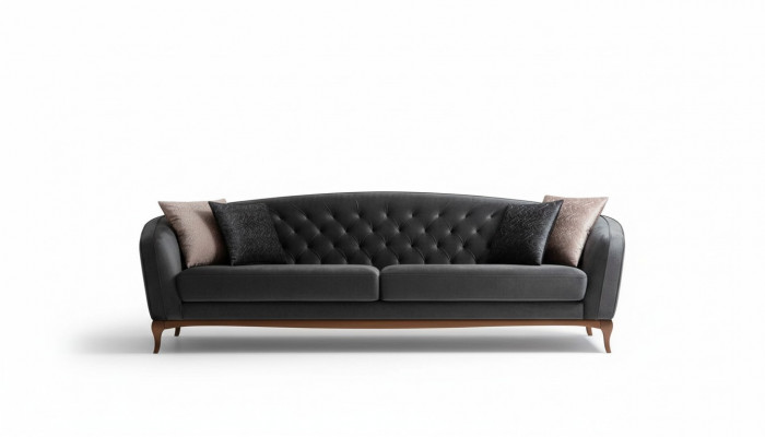 Viersëtzer Sofa Luxus 4 Sëtzer Sofas Gepolstert Couche Stoffsëtzung Modern Sëtzen