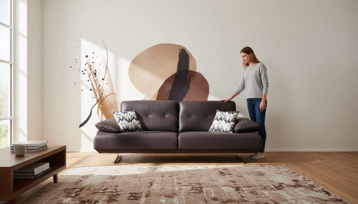 Dräibettsofa Sofa 3 Sëtzer Dräisëtzer Sofas Luxus Gepolstert Couche Modern Nei