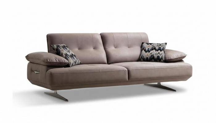 Italienesch Stil Miwwelen Dräisëtzer Canapé Polstersofa Luxus Couche Textilstoff.