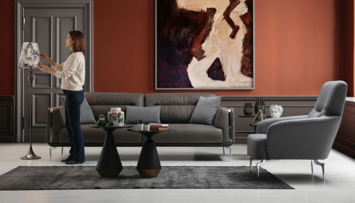 Luxus Sofagarnitur Sofa Garnitur Sofas 3+1 Sëtzer Fauteuil Modern Polyester Nei