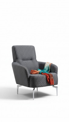 Luxus Eenzelstull Einsitzer Gepolstert Sëtz Designer Textil Sëtz Stoff Modern