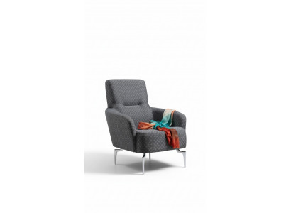 Luxus Eenzelstull Einsitzer Gepolstert Sëtz Designer Textil Sëtz Stoff Modern