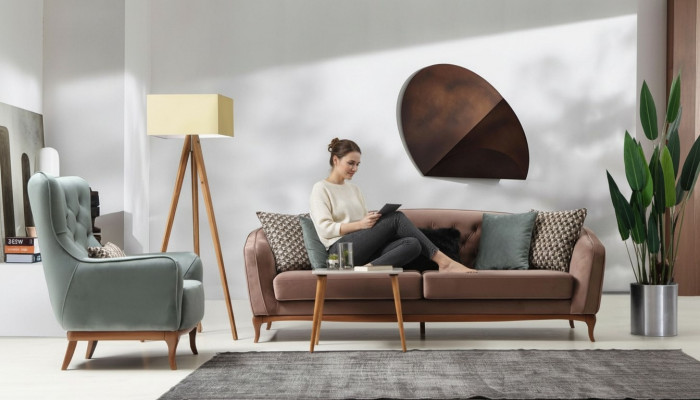 Garnitur Sofagarnitur Luxus Sofa 4+1 Sëtz Grupp Wunnzëmmer Stoff Design Miwwelen