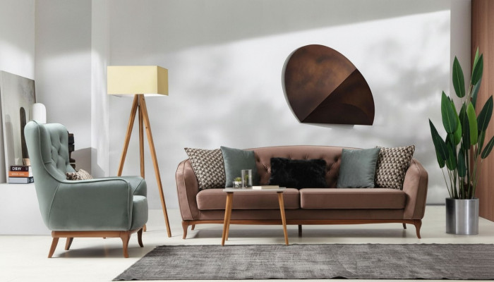 Garnitur Sofagarnitur Luxus Sofa 4+1 Sëtz Grupp Wunnzëmmer Stoff Design Miwwelen