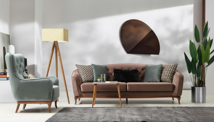 Garnitur Sofagarnitur Luxus Sofa 4+1 Sëtz Grupp Wunnzëmmer Stoff Design Miwwelen