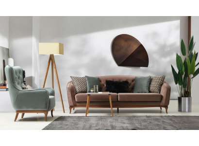 Garnitur Sofagarnitur Luxus Sofa 4+1 Sëtz Grupp Wunnzëmmer Stoff Design Miwwelen