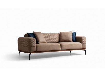 Luxus Sofa Design Drësëtzer Modern Couch Taupe Couchen Miwwelen Polster Loft Neit