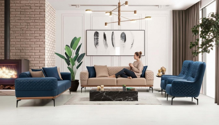Sofa Garnitur Komplette Canapé Garnitur 331 Sëtz Fauteuil Sofa Canapéën Miwwel Set Nei