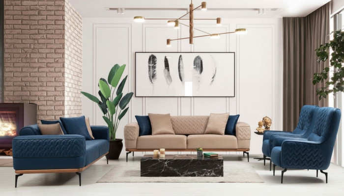 Sofa Garnitur Komplette Canapé Garnitur 331 Sëtz Fauteuil Sofa Canapéën Miwwel Set Nei
