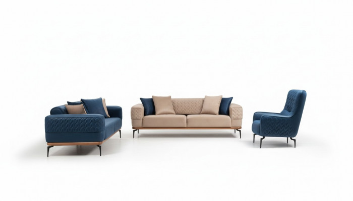 Sofa Garnitur Komplette Canapé Garnitur 331 Sëtz Fauteuil Sofa Canapéën Miwwel Set Nei