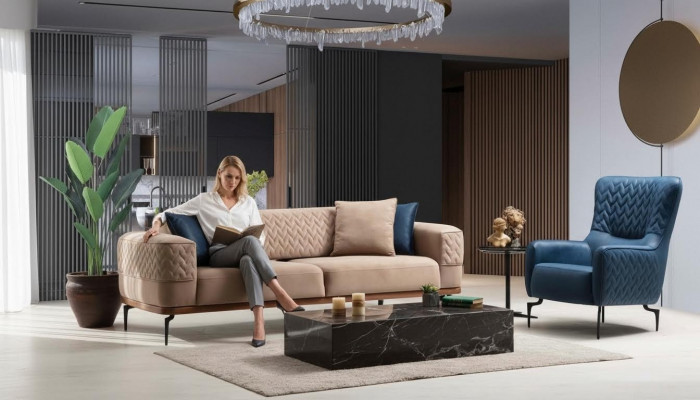 Sofagarnitur Sofa Luxus Garniur Sofas Sessel 3+1 Sëtzer Modern Set Design Grupp