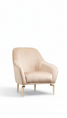 Fauteuil Einsëtzeger Luxus Polster Sëtz Designer Textil Sëtz Stoff Modern