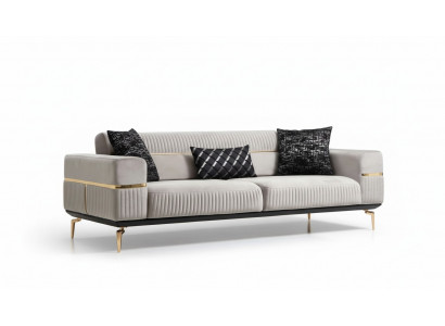 Luxus Sofa Dräisëtzer Couch Polster Miwwelen XXL Sofas grouss Couche Samt Miwwelen Nei