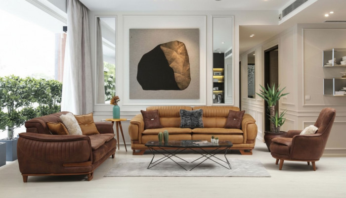Couche-Situatioun Sofa Situatioun Komplett Couch-Situatioun 3+3+1 Sëtz Plangfauteuil