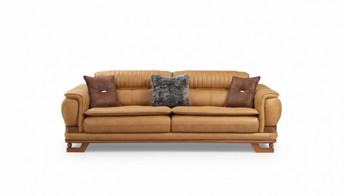 Dräibettcouch Dräisëtzer Couch 3 Sëtzer Couchen Design Wunnzëmmer Konschtléder