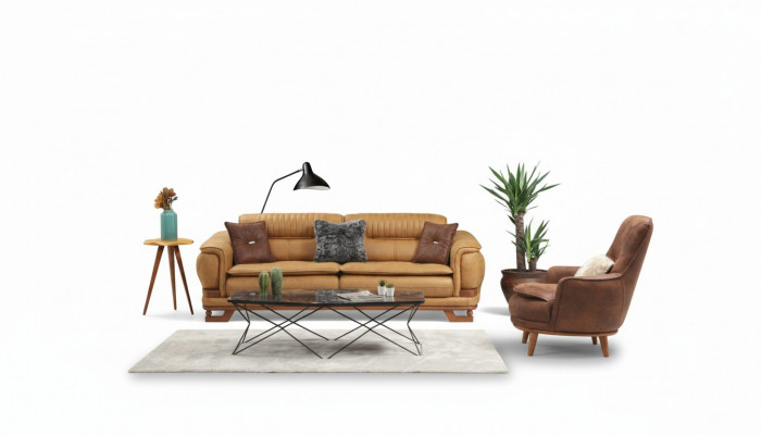 Garnitur Sofagarnitur Sofa Luxus Komplett Couchgarnitur 3+1 Sëtz Plaz Fautteuil