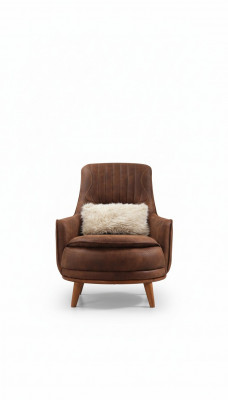 Fauteuil Ouerfauteuil Design Polster Wunnzëmmer 1Sëtz Kënschtläder Sëtzer